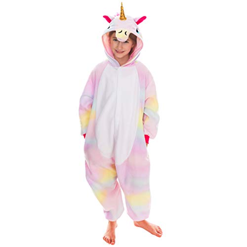 Spooktacular Creations Pijama de Felpa Unicornio Infantil Unisex para Niños Disfraz de Animal Cosplay