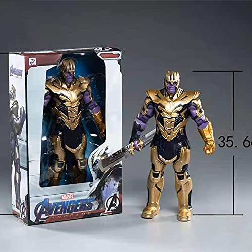 SPOTOR Marvel Model Toys 35 CM Avengers 4 Armor Thanos Figura de acción Muñecas CLORURO DE POLIVINILO Figura Conjunta móvil Regalos Toys Toy Children's Toy 14 Pulgadas Hombre Hombre Spiderman Capitán