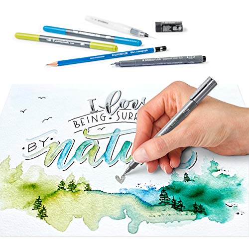 STAEDTLER 61 3001-2 Design Journey - Juego de Hand Lettering y Acuarelas