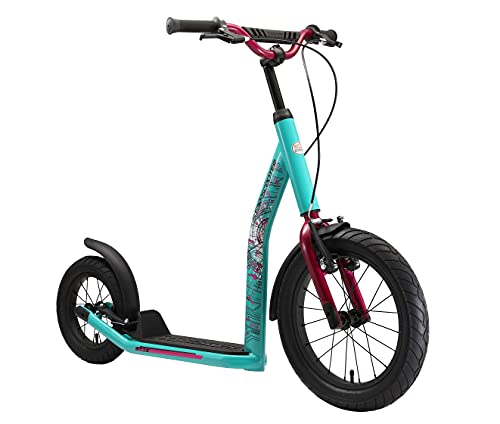 STAR SCOOTER Patinete Infantil 2 Ruedas a Partir de 8 años | Kick Scooter 16" neumáticos, Ajustable en Altura para niñas y niños | Verde