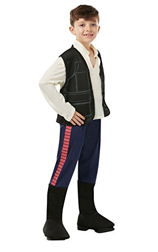 Star Wars - Disfraz de Han Solo para niño, infantil 7-8 años (Rubie's 883160-L)