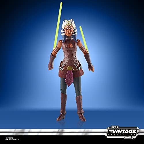 Star Wars La colección Vintage - Juguete Ahsoka VC102 a Escala de 9,5 cm - Star Wars: Guerra de los Clones - Figura de acción - Edad: 4+