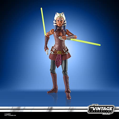 Star Wars La colección Vintage - Juguete Ahsoka VC102 a Escala de 9,5 cm - Star Wars: Guerra de los Clones - Figura de acción - Edad: 4+