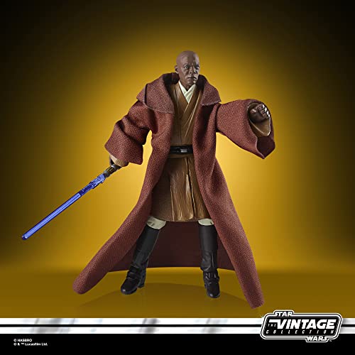 Star Wars La colección Vintage - Juguete Mace Windu VC35 a Escala de 9,5 cm - Star Wars: El Ataque de los Clones - Figura de acción - Edad: 4+