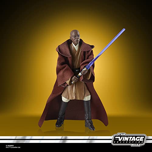 Star Wars La colección Vintage - Juguete Mace Windu VC35 a Escala de 9,5 cm - Star Wars: El Ataque de los Clones - Figura de acción - Edad: 4+