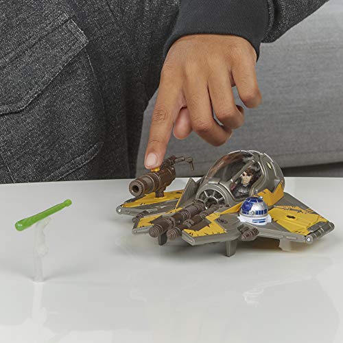 Star Wars Mission Floet Stellar Class Anakin Skywalker Jedi Starfighter Figura y vehículo de 6 cm, Juguetes para niños de 4 años en adelante