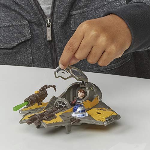 Star Wars Mission Floet Stellar Class Anakin Skywalker Jedi Starfighter Figura y vehículo de 6 cm, Juguetes para niños de 4 años en adelante