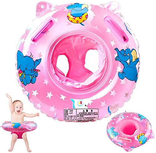 StillCool Flotadores Bebe, Anillo de natación para bebé, Anillo de natación Asient, Lindo Patrón Natación Inflable Flotador para niños Entre 6-36 Meses (Rosado)