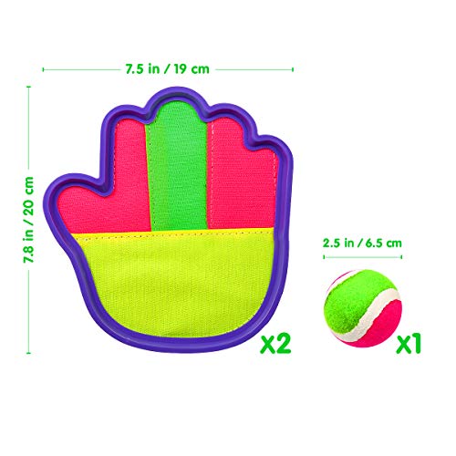 STOBOK 1 juego de pelota de velcro con 1 remo y 1 pelota para niños y adultos.