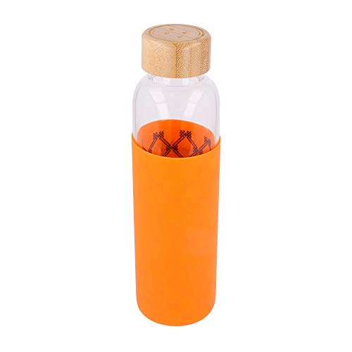 Stor Dragon Ball | Botella de Agua de Cristal de Borosilicato Reutilizable - 585 ml - Botella de Agua de Vidrio con Funda de Silicona y tapón hermetico