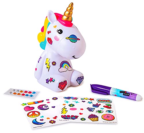 Style 4 Ever- OFG 106U Unicorn Unicornio DIY, Color Rosa, Blanco. (Canal Toys