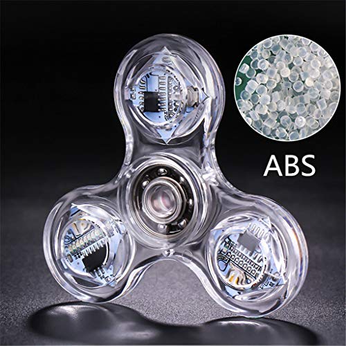 SUCHUANGUANG Novedad Cambios múltiples LED Fidget Spinner Luminoso Mano Top Spinners Brillan en la Oscuridad EDC Juguetes para aliviar el estrés Cuentas giratorias