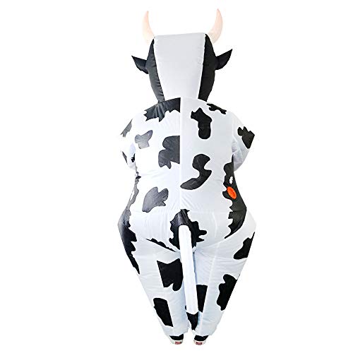 Sucpur Disfraz de vaca inflable para cosplay de Halloween, disfraz de Halloween, disfraz de Navidad, Halloween, fiesta, festival, para adultos, 150-190 cm