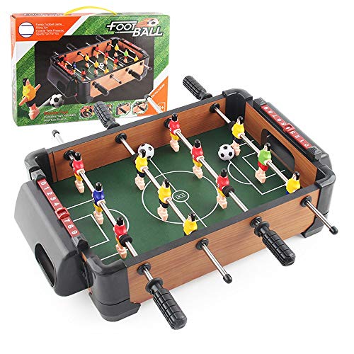 SuDeLLong Futbolín Mini futbolín fútbol Conjunto de la Mano de fútbol de Mesa Mesa de futbolín for Adultos y Competencia de niños Juegos de Deportes (Color, Size : 38x33.5x9cm)