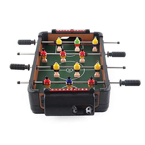 SuDeLLong Futbolín Mini futbolín fútbol Conjunto de la Mano de fútbol de Mesa Mesa de futbolín for Adultos y Competencia de niños Juegos de Deportes (Color, Size : 38x33.5x9cm)