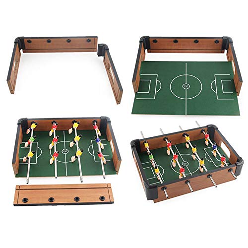 SuDeLLong Futbolín Mini futbolín fútbol Conjunto de la Mano de fútbol de Mesa Mesa de futbolín for Adultos y Competencia de niños Juegos de Deportes (Color, Size : 38x33.5x9cm)