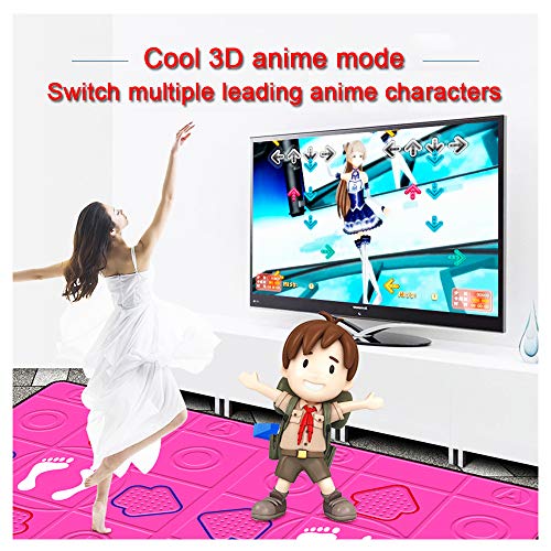 SUIBIAN Filera inalámbrica de Doble Baile, MUSPT-FUNTE Y Nivel Juego Mat para niños y Adultos, TV/computadora Interfaz HDMI Dance Machine, Tarjeta 16G