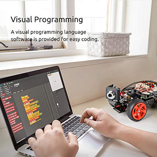 SUNFOUNDER Raspberry Pi Smart Video Car Kit V2.0 Block Based Graphical Visual Programming Language Remote Control by UI on Windows Mac and Web Browser Electronic Toy with Detail Manual