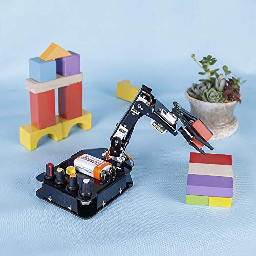 SUNFOUNDER Robot Arm 4-Axis Servo Control 180 Grados de Rotación Kit Robotica para Arduino de Juguete Programable para Niños y Adultos