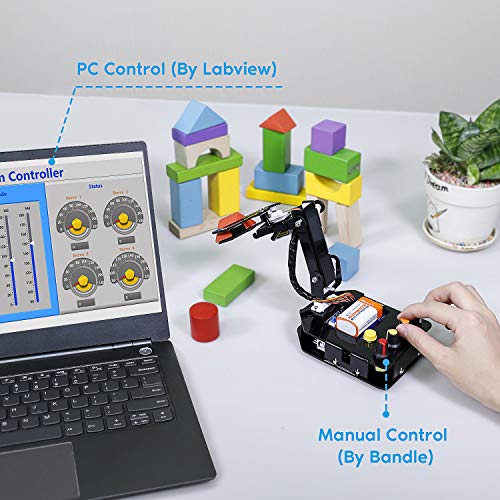 SUNFOUNDER Robot Arm 4-Axis Servo Control 180 Grados de Rotación Kit Robotica para Arduino de Juguete Programable para Niños y Adultos