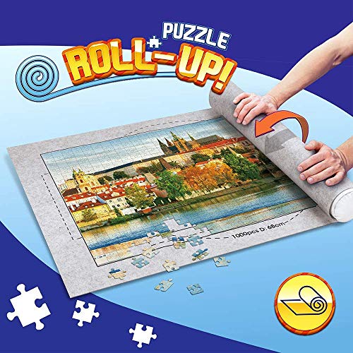 Sunshine smile 1500 Piezas Fieltro Puzzles,Puzzle Roll,Puzzles Blanket,Tapete Puzzle,Jigsaw Roll Mat,Tapete Puzzle Mat, Puzzle Mat Roll,Rompecabezas Almacenamiento Estera,Mat Puzzles