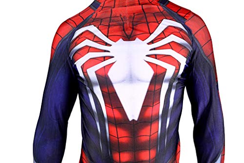 Super fantasia Traje de Cosplay de Spiderman PS4 Medias elásticas Halloween Show de disfraces de disfraces accesorios de la película de disfraces (Color : B, Size : L)