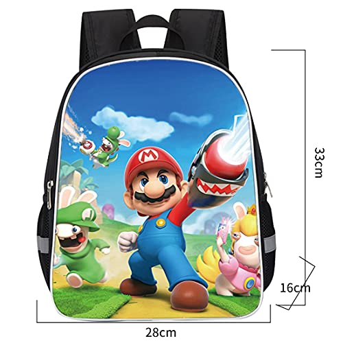 Super Mario Mochila Wopin- Mochila escolar para niños Mario Bros Bolsa escolar impresa en 3D para niños de primaria y secundaria