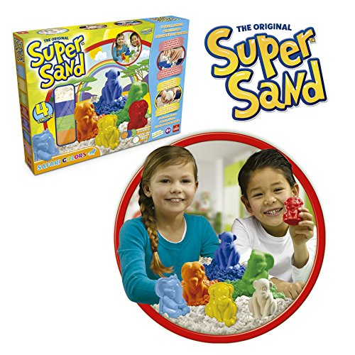 Super Sand - Safari Color, Arena Mágica con Figuras de Animales (Goliath 83226)