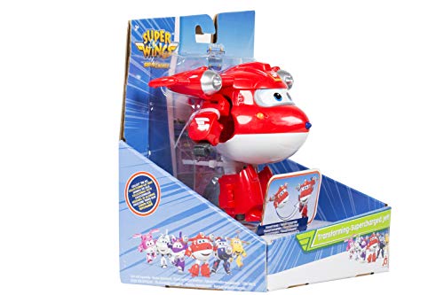 Super Wings EU740283 Jett Supercharged 5 Pulgadas Transformador Personaje