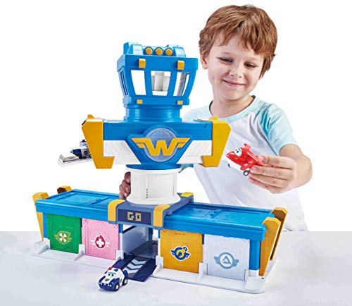 Super Wings Mission Team Airport Adventure Playset con Figura de Jett, Color Azul (Alpha Group EU730830)