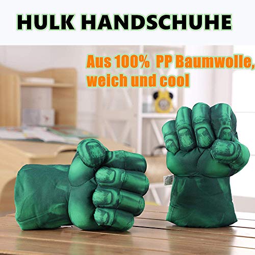 Superhero Hands, Gloves Plush Fist Boxing Gloves Cosplay Costume for Niños Cumpleaños de Navidad Halloween (1 Par)