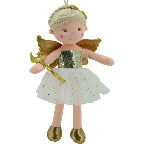 Sweety Toys 11780 - Muñeca de Peluche con Hada de Princesa, 45 cm, Color Dorado