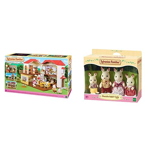 SYLVANIAN FAMILIES 5302 Casa con Luces + 4150 Familia Conejo Chocolate