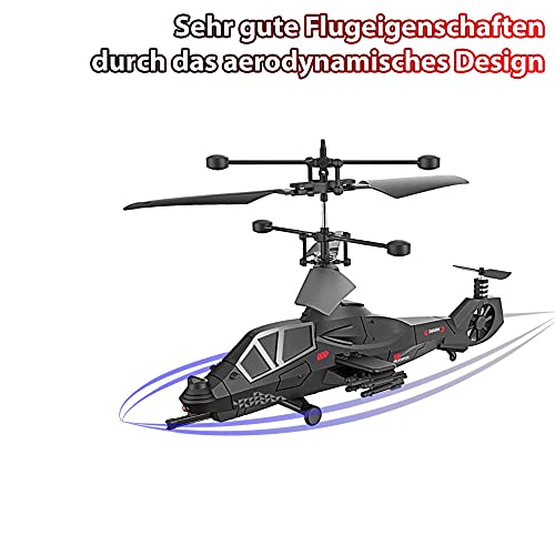 Syma Control Remoto, Canal 3.5, Mini Blackhawk teledirigido Blackhawk UH-60, helicóptero Militar Apache con la última tecnología Gyro, RTF, Juego Completo