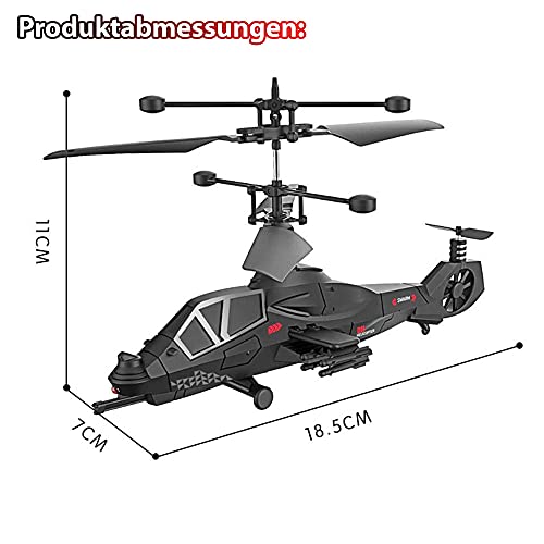 Syma Control Remoto, Canal 3.5, Mini Blackhawk teledirigido Blackhawk UH-60, helicóptero Militar Apache con la última tecnología Gyro, RTF, Juego Completo