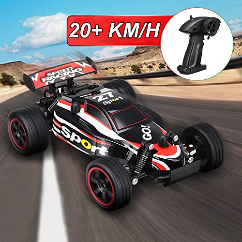 SZJJX Coche de Control Remoto de Alta Velocidad RC Cars 2.4Ghz Fast Racing Drifting Buggy Hobby Vehículo eléctrico Vehículo de Juguete para niños Niños Niñas Regalo (Rojo)