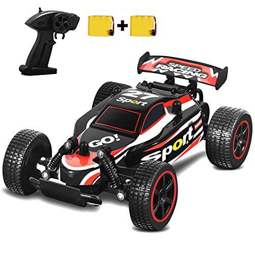 SZJJX Coche de Control Remoto de Alta Velocidad RC Cars 2.4Ghz Fast Racing Drifting Buggy Hobby Vehículo eléctrico Vehículo de Juguete para niños Niños Niñas Regalo (Rojo)