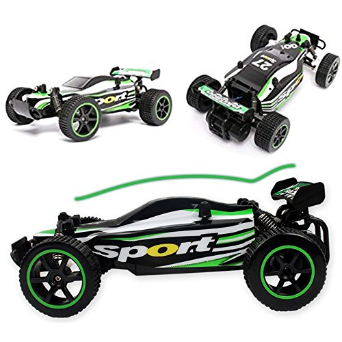 SZJJX Coche de Control Remoto de Alta Velocidad RC Cars 2.4Ghz Fast Racing Drifting Buggy Hobby Vehículo eléctrico Vehículo de Juguete para niños Niños Niñas Regalo (Verde)