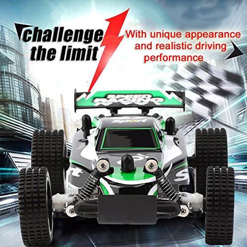 SZJJX Coche de Control Remoto de Alta Velocidad RC Cars 2.4Ghz Fast Racing Drifting Buggy Hobby Vehículo eléctrico Vehículo de Juguete para niños Niños Niñas Regalo (Verde)