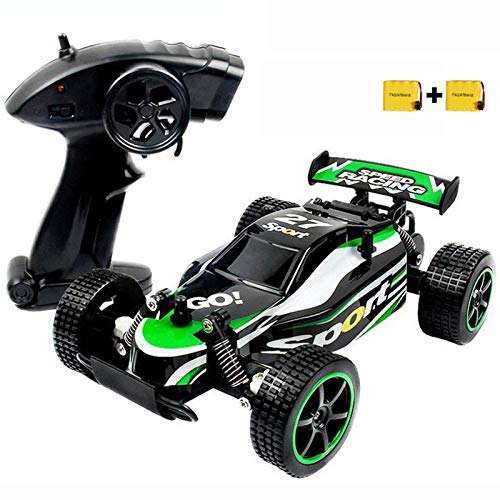 SZJJX Coche de Control Remoto de Alta Velocidad RC Cars 2.4Ghz Fast Racing Drifting Buggy Hobby Vehículo eléctrico Vehículo de Juguete para niños Niños Niñas Regalo (Verde)