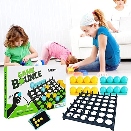 Table Top Bouncing Ball Game,Bounce Off Game Activate Ball Game for Kid,Family Bouncing Balls Board Game with Pattern Challenge for Party, 2-4 Palyers Game