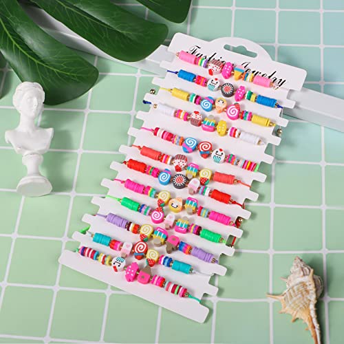 Tacobear 12 Piezas Pulsera Amistad Pulsera Niña de Helado Ajustables Colorido Pulseras de Cuerda Trenzada Brazalete Joyería Niña Regalo de Cumpleaños de Fiesta