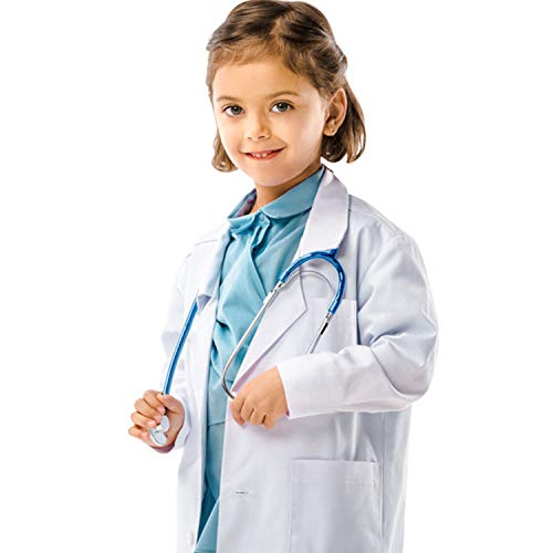 Tacobear 7 Piezas Juguete de Médico para Kit para Hacer de Doctor Maletín de Médico con Disfraz de Doctor, Estetoscopio y Jeringa de Juego de Roles Cumpleaños Regalos para Niña Niños