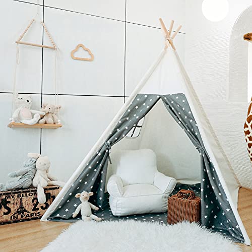 Tacobear Tipi Infantil Tipi Tienda Tipi Indio para Niños Grande Tienda Campaña Portátil Tienda Casa de Juegos Tipi Grande para Interiores para Niños Niñas