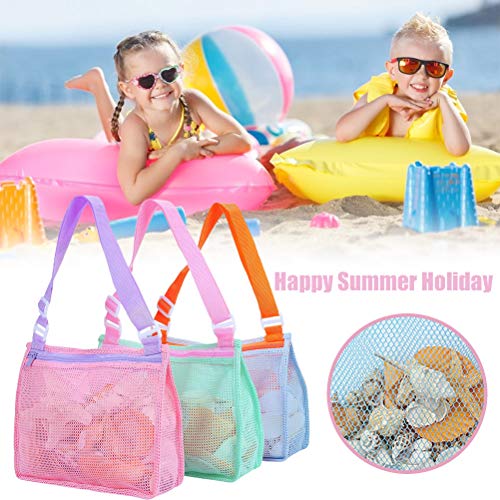 TAIPPAN Bolsa Juguetes Playa, Bolsa Plegable de Malla de Playa, Mochila De Playa para Niños Nadar Y Piscina Bolsa De Playa 20 * 24 * 7cm