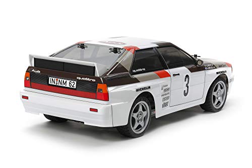 TAMIYA TAM58667 58667 Audi 300058667-1:10 RC Quattro Rally A2 (TT-02), Coche teledirigido, maqueta, Kit de construcción, Hobby, Montaje, Color Blanco