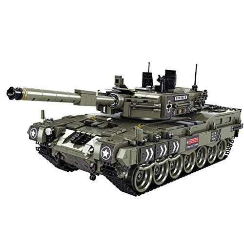 Tanques Militares Modelo de Bloques de Construcción, ColiCor 1747pcs WW2 German Leopard 2 Tanque Modelo, Juguetes del Tanque del Ejército para niños y Adultos, Compatible con Lego