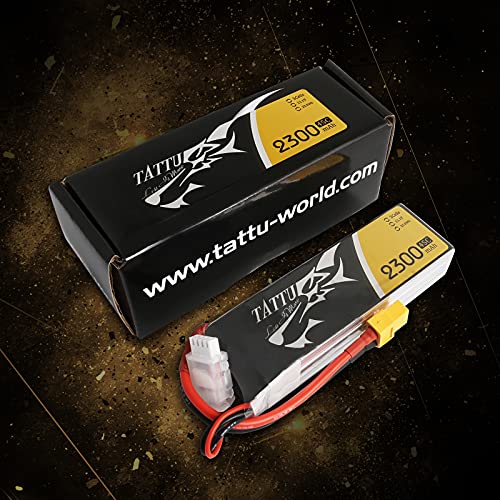 Tattu Batería LiPo 2300mAh 11.1V 45C 3S para Multicopteros FPV Racing Helicópteros Barcos y Modelos RC Diversos