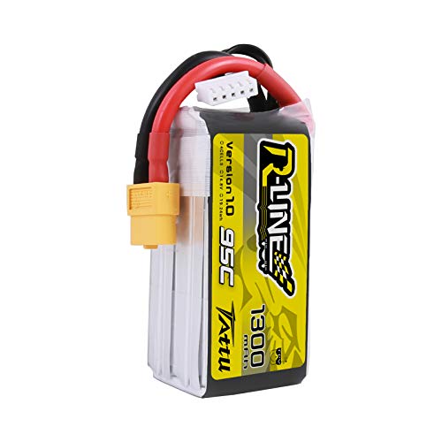 tattu Rline Lipo batería Pack 1300 mAh 14.8 V 95 C 4S for FPV Racing Quadcopters Modelo de helicóptero Aviones y barcos , color/modelo surtido