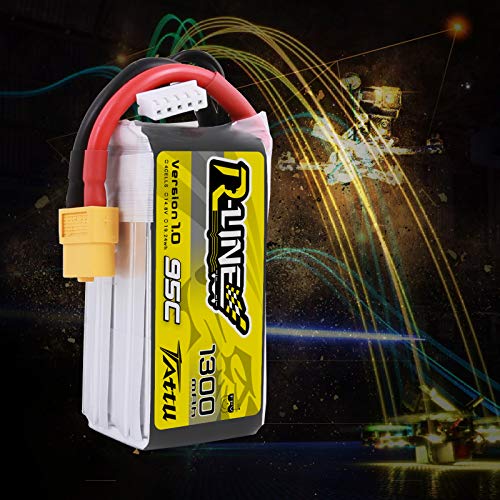 tattu Rline Lipo batería Pack 1300 mAh 14.8 V 95 C 4S for FPV Racing Quadcopters Modelo de helicóptero Aviones y barcos , color/modelo surtido